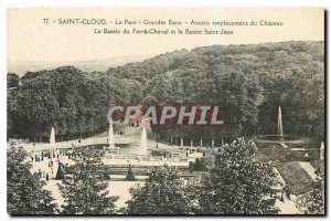 Postcard Old Saint Cloud Great Park Water former location of the Chateau Basi...