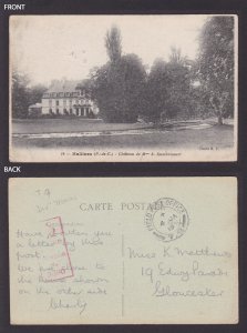 GREAT BRITAIN 1919, Censored fieldpost card, Hallines France, WWI