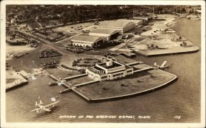 Miami Florida FL Airport Pan Am American Used 1939 Real Photo Postcard