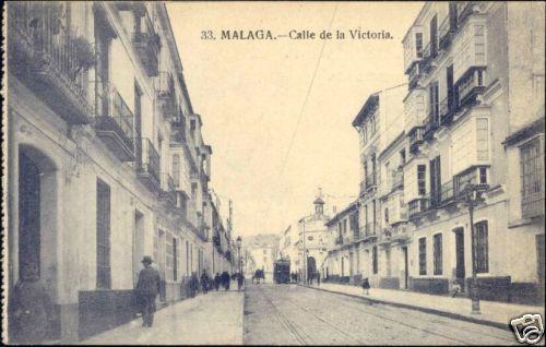 spain, MALAGA, Calle de la Victoria, TRAM (1920s)