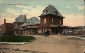 New Britain Connecticut CT Train Station Depot c1910s Postcard