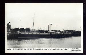 f2464 - Paddle Steamer - Brighton Belle - Newhaven - c1934 - Pamlin postcard