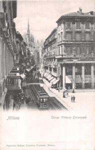 MILANO ITALY CORSO VITTORIO EMANUELE~ MAGAZZINI ITALIANI CARTOLINE POSTCARD