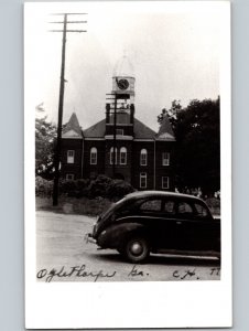 c1950 Macon County Court House Oglethorpe Georgia GA RPPC Real Photo Postcard