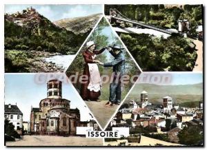 Modern Postcard Issoire Vue Generale Bridge Church