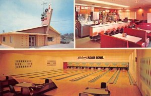 Adair Iowa Adair Bowl and Restaurant Bowling Alley Vintage Postcard AA109592