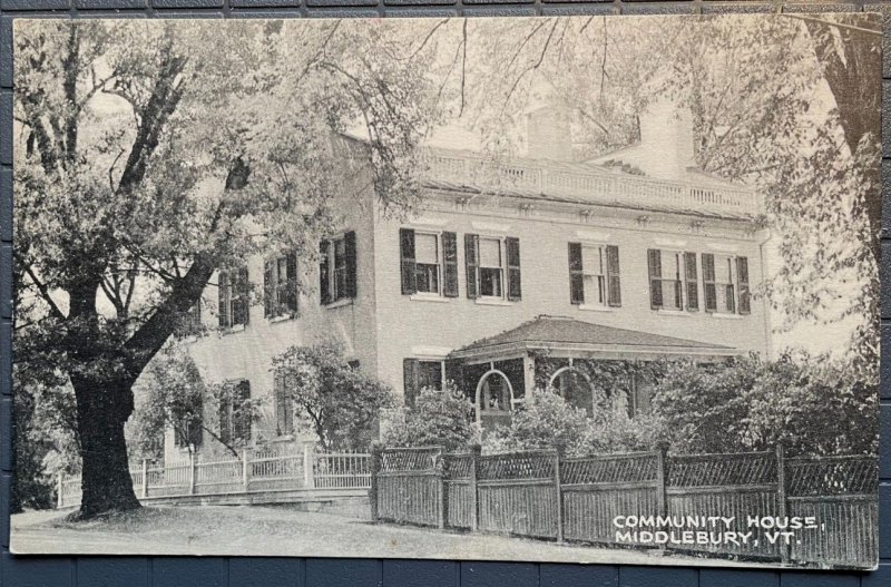 Vintage Postcard 1907-1915 Community House Middlebury Vermont