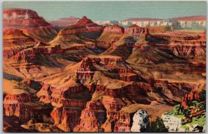 Tucson Arizona, Grand Canyon From Moran Point, Paint by Thomas Moran, Postcard