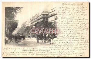 Old Postcard Paris Boulevard Montmartre