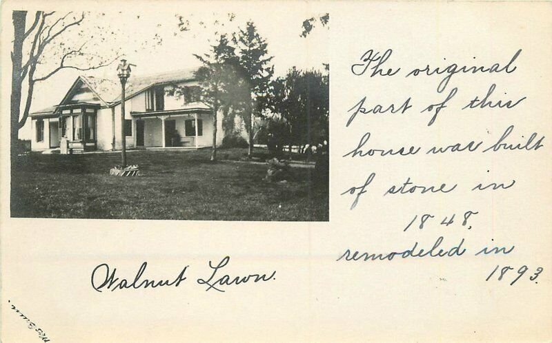 C-1910 Middletown Iowa Walnut Lawn Residence Postcard 20-7882