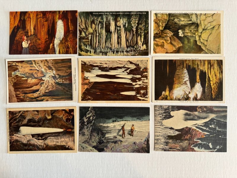 27 CAVES CAVERNS Vintage Postcard Lot FREE SHIPPING