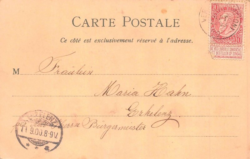 L410 Belgium 1900 Gruss aus Moresnet litho vintage postcard