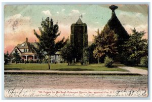 1906 St. Peters By The Sea Episcopal Church Narragansett Pier R.I Trees Postcard