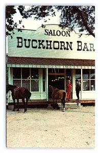 Postcard Buckhorn Bar Saloon Cow Town Wichita Kansas