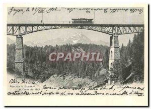 Postcard Modern Bridge Gryonne and Dents du Midi BGVC CFE February 4 51 52