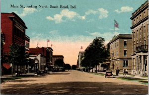 Postcard Main Street Looking North in South Bend, Indiana~139232