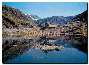 Postcard Modern Lake and the Great St. Bernard Hospice