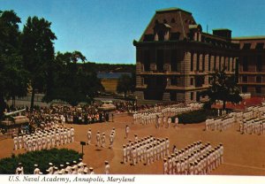 Vintage Postcard U. S. Naval Academy Brigade Noon Formation Annapolis Maryland