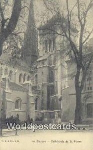 Cathedrale de St Pierre Geneve Swizerland Postcard