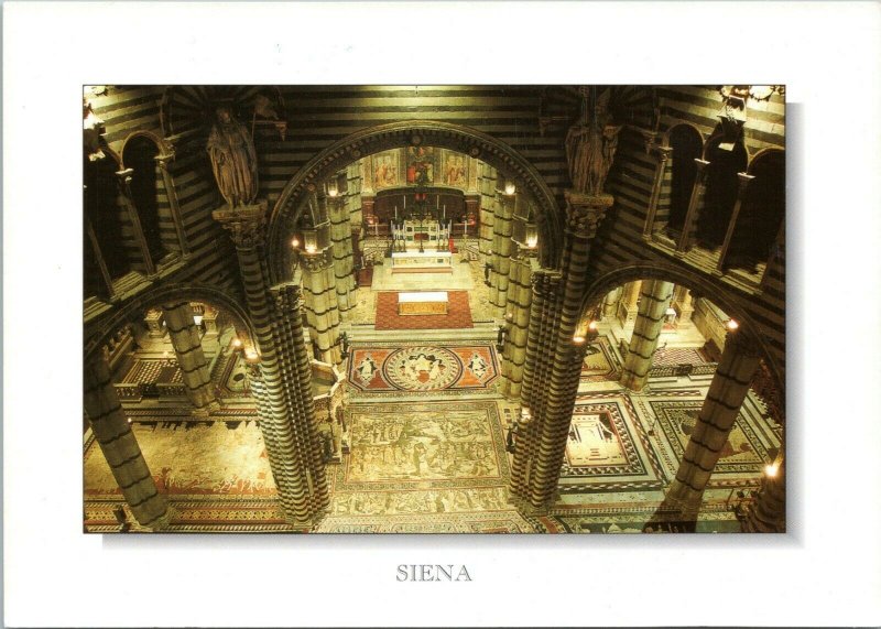 postcard Siena Italy - Siena Cathedral - interior view