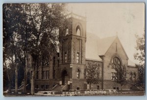 Brookings Bushnell SD Postcard RPPC Photo ME Methodist Church 1909 Antique