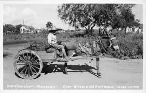 J32/ Port Isabel Texas RPPC Postcard c40s Chencho Mexican 118 Years Old 228