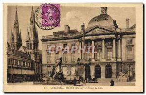 Old Postcard Chalons Sur Marne L & # 39Hotel Town
