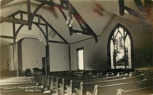 c1907 RPPC Postcard; Congregational Church Interior, Antigo WI Langlade County 