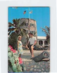 Postcard Bluebeards Castle Hotel St. Thomas Charlotte Amalie Virgin Islands USA