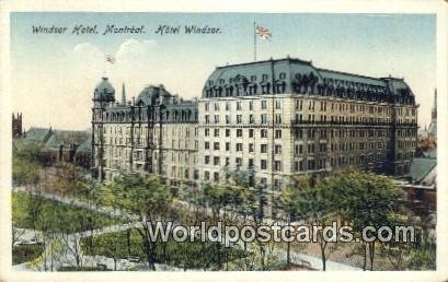 Windsor Hotel Montreal Canada Unused 