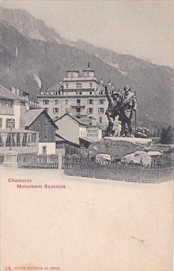 Switzerland CHamonix Monument Saussure