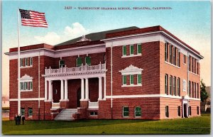 Washington Grammar School Petaluma California Grounds Modern Building Postcard