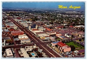 c1960 Aerial View Downtown Area Progressive Haven Mesa Arizona Vintage Postcard