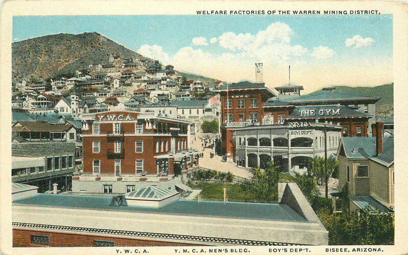 Bisbee Arizona Welfare Factories Warren Mining 1920s Postcard Teich 4577