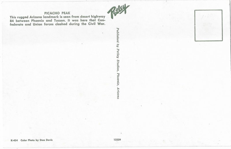 Picacho Peak between Phoenix and Tucson Arizona