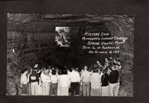 MN Mystery Cave Caverns Spring Valley Minnesota Real Photo RPPC RP Postcard