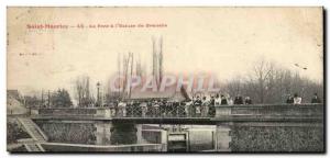 Saint Maurice Old Postcard The bridge l & # 39ecluse Gravelle