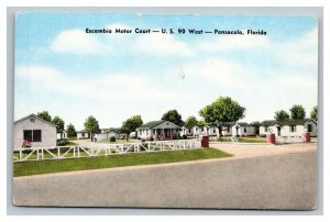 Vintage 1930's Postcard Escambia Motor Court US 90 West Pensacola Florida 