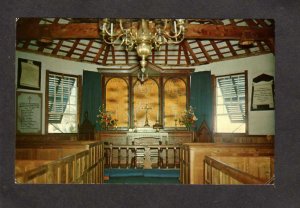 Bermuda St Peter's Church Interior Altar St George Bermuda Postcard