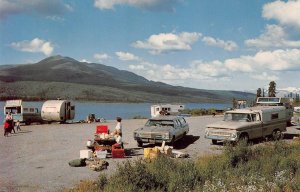 Paxson Lake Campground, Alaska Richardson Highway Camping '60s Vintage Postcard