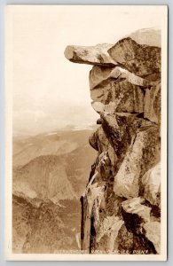 RPPC Overhanging Rock Glacier Point Glacier National Park MT Photo Postcard Y22