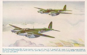 WWII British RAF Havilland Mosquito Light Bomber Airplane, Artist Bannister