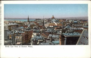 Boston Massachusetts MA Bird's Eye View Copper Windows c1900s-20s Postcard