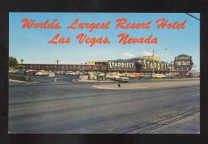 LAS VEGAS NEVADA STARDUST WORLD'S LARGEST RESORT HOTEL ADVERTISING POSTCARD