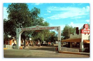 Glen - Russ Court  & Trailer  Village Colorado Springs Colorado Postcard