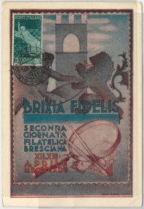 41029 VINTAGE POSTCARD - BRESCIA - ADVERTISING: Philatelic Day 1947-
