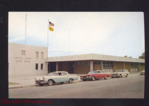 CARRIZOZO NEW MEXICO LINCOLN COUNTY COURT HOUSE 1960's CARS VINTAGE POSTCARD