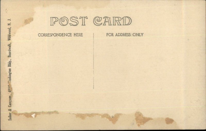 Kids Pose Sailboat Bare Feet Barefoot WILDWOOD NJ Studio Real Photo Postcard