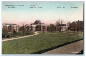 1940 Reid Hall Carnegie Library Washington Lee Campus Lexington Vintage Postcard