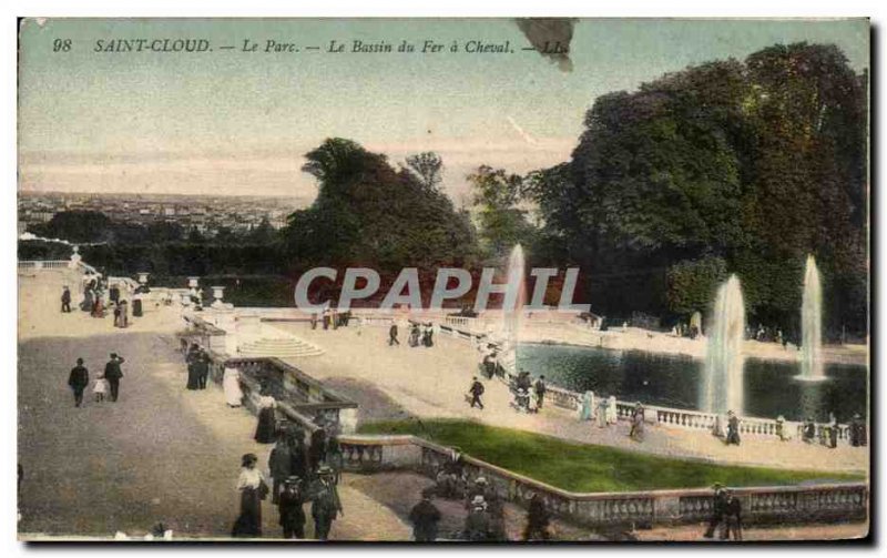 Postcard Old Saint Cloud Le Parc Le Bassin Du Fer A Cheval